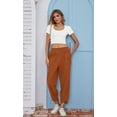 thumbnail image 4 of Asklazy Womens Loose Wide Leg Pants Casual Elastic Waisted Casual Pants with Pockets, 4 of 13