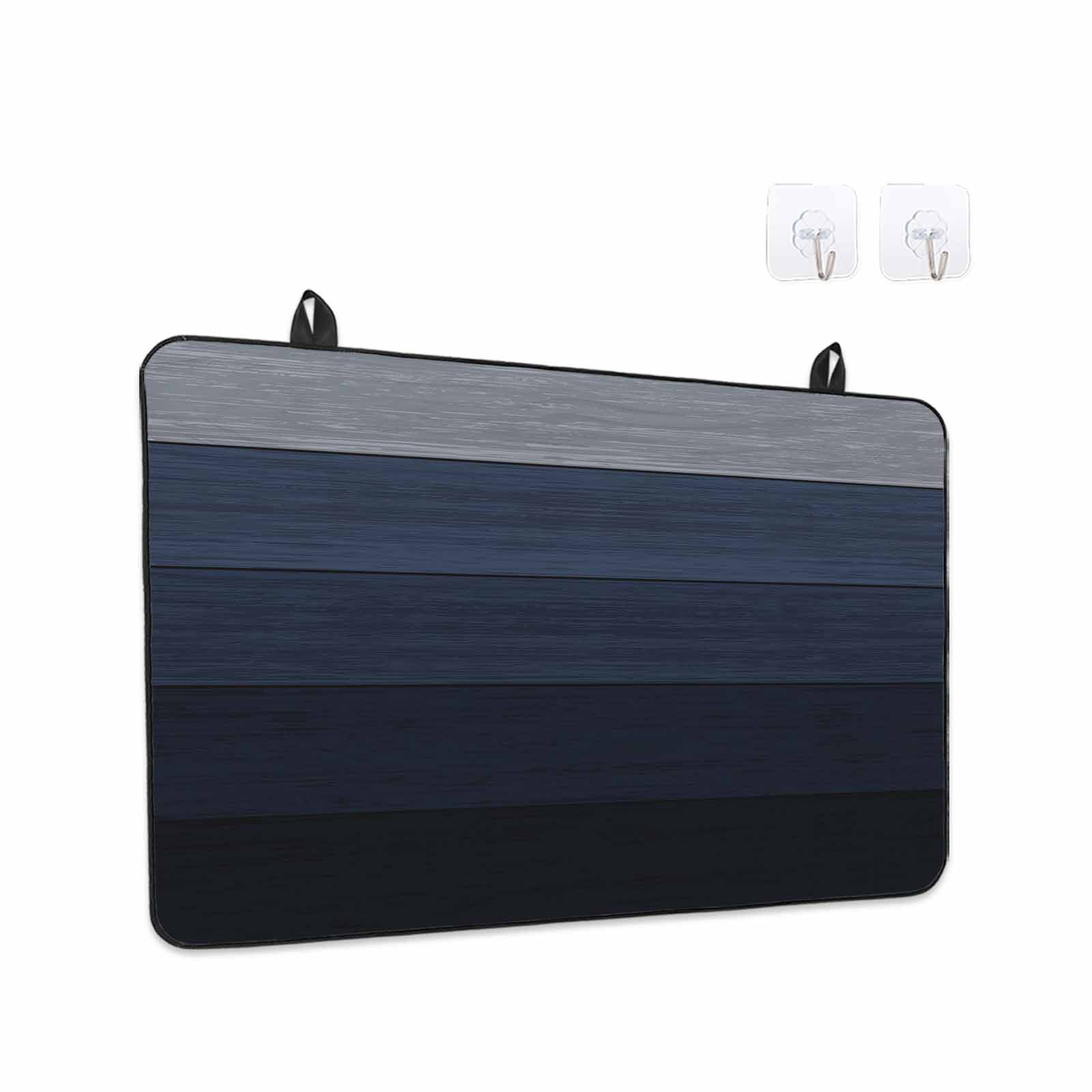 Blue Gray Stove Top Cover for Electric Stove, Heat-proof & Non Slip Glass Top Stove Cover Protector, Farmhouse Vintage Gradient Abstract Art Kitchen Flat Cooktop Rubber Mat 24x21 Inches