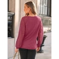 thumbnail image 4 of FUNING Womens Long Sleeve Shirts V-Neck Lace Tops Business Casual Blouses Tee Trendy 2025 Fall Fashion Outfits Clothes, 4 of 6