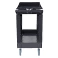 thumbnail image 2 of Utility Cart 2 Shelf 550LBS Heavy Duty Rolling Cart, Plastic 360° Swivel Wheels, Medium Lipped Shelf, Ergonomic Handle for Garage Warehouse Office, 2 of 9