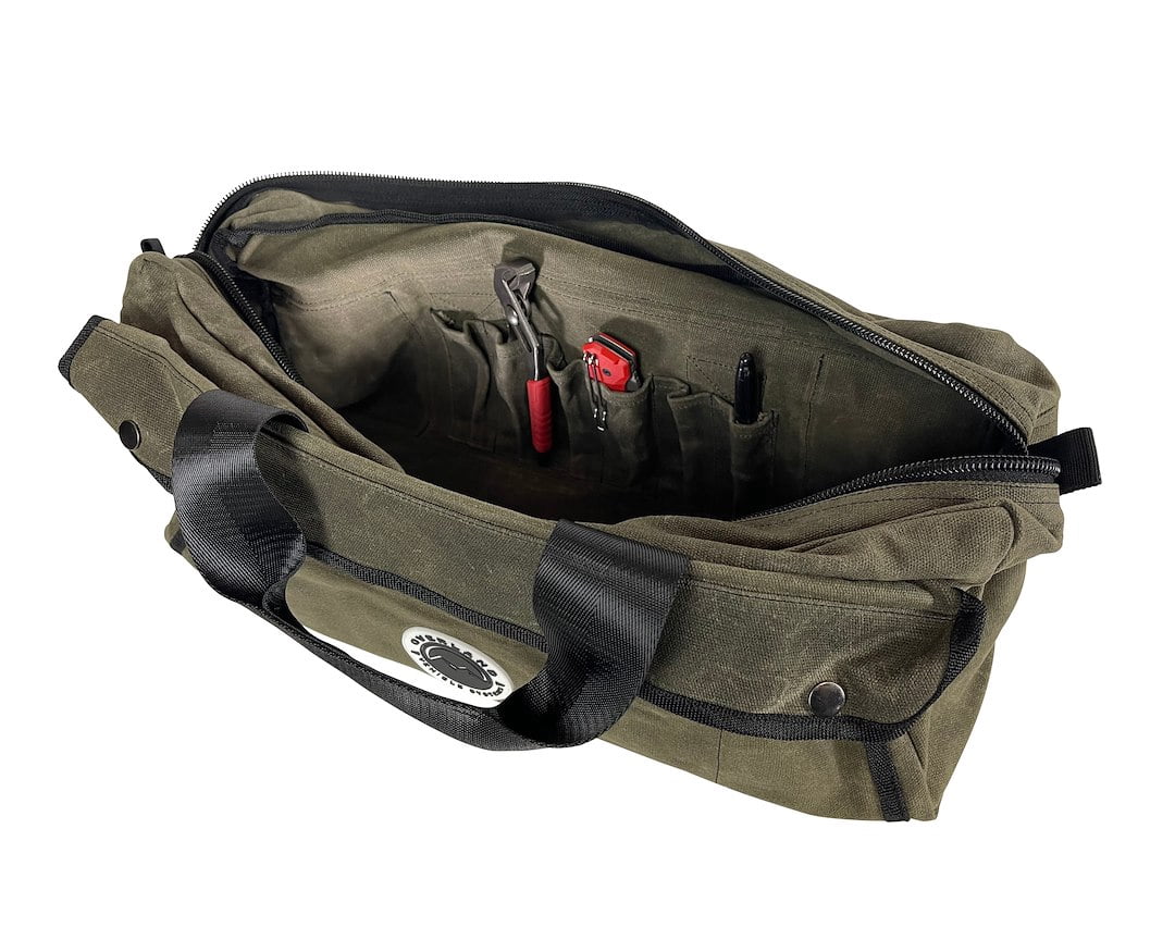 Overland Vehicle Systems Small Duffle Bag with Handle and Straps - #16 Waxed Canvas