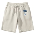 thumbnail image 3 of XINPING Men Swim Shorts Black Lightweight Hawaiian Print Quick-Dry Vacation Beach Shorts with Pockets Anti-Chafe Swimwear Bathing Suits, 3 of 5
