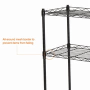 Alvantor 5-Tier Heavy Duty Storage Rack Shelving Unit, Black, 250 kg Load Capacity