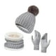 thumbnail image 2 of Conjunto de Gorro Bufanda y Guantes Jinwen de Invierno Gris, 2 of 8