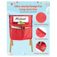thumbnail image 4 of Chair Pockets for Classroom - 12 Pack - 17x19 Inch Chairback Organizer with Name Tag - School Supplies for Kids - 6 Colors, 4 of 6