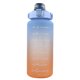 thumbnail image 1 of Botella de 2 litros con pajita y marcador de tiempo motivador, botella de agua deportiva grande para fitness, al aire libre, 1 of 5