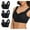 Black, variant on VONCOS 3PC Bras for Women Comfortable Vest Everyday Bra Wirelfree Bras Full Figure Tops Underwear Blue Size 2XL