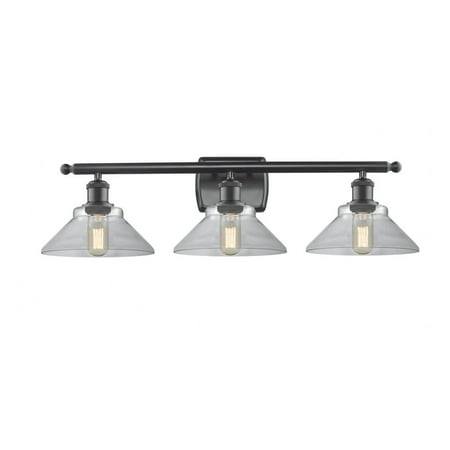 

Innovations 516-3W-BK-G131-LED Orwell 3 Light Bath Vanity Light part of the Ballston Collection Matte Black