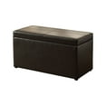 thumbnail image 3 of (3 pack) Better Homes & Gardens 30" Hinged Storage Ottoman, Brown Faux Leather, 3 of 6