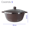 thumbnail image 2 of Batería De Cocina De Aluminio Recubrimiento De Granito 10 Pz Color Marron CHIC-FANTASY M16555-1, 2 of 6