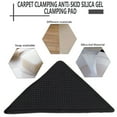 thumbnail image 3 of LESHP 4 Pcs Rug Carpet Mat Grippers Non Slip Anti Skid Reusable Silicone Grip Pads,Black, 3 of 7