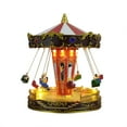 thumbnail image 1 of Decoración LED de carrusel navideño, caja de música decorativa, figura coleccionable Musical animada para aniversario, 1 of 9