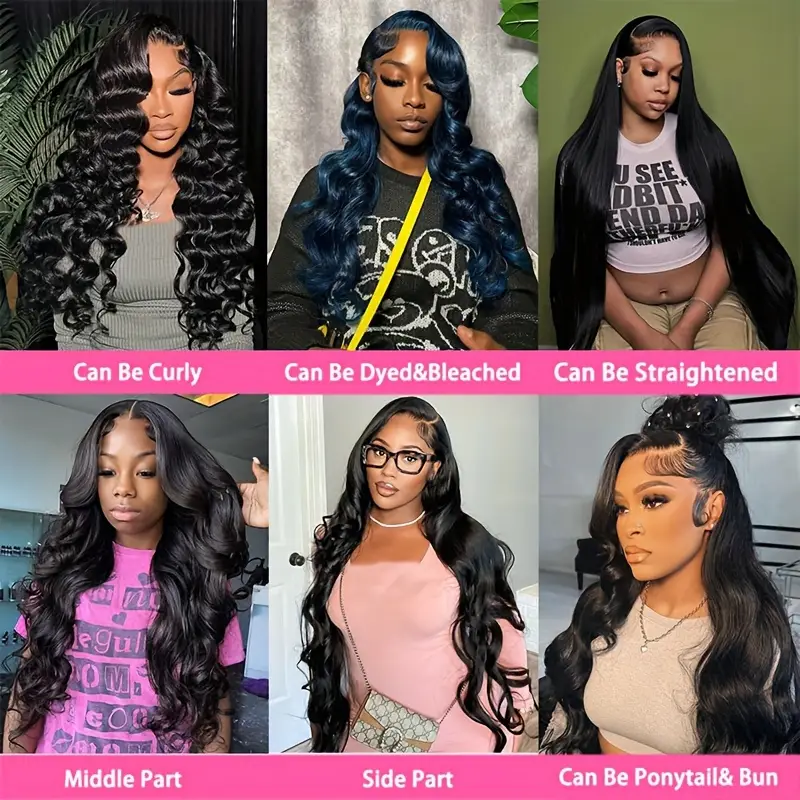 HD Body Wave Lace Frontal Wig13x6 Transparent Lace Front Human Hair Wigs For Women Pre Plucked Frontal Wig With Baby Hair Natural Hairline Glueless Wigs Brazilian Virgin Human Hair Lace Frontal Wig C