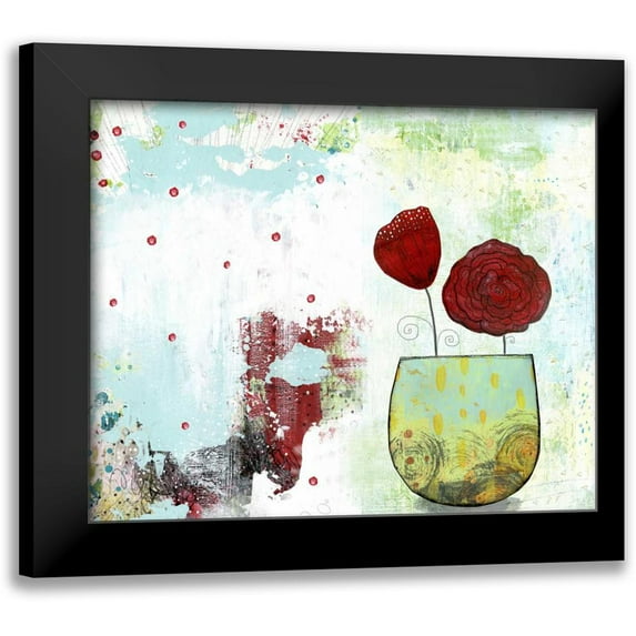 Ogren, Sarah 18x15 Black Modern Framed Museum Art Print Titled - Red Flowers