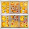 thumbnail image 2 of 9 Sheets Thanksgiving Day Decorations Window Clings Stickers Fall Maple Gnome Yellow Halloween Pumpking Window Decals Stickers for Thanksgiving Fall Halloween Party Ornaments, 2 of 7