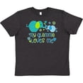 thumbnail image 3 of Inktastic My Glamma Loves Me- cute elephants Youth T-Shirt, 3 of 5