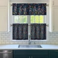thumbnail image 3 of Kitchen Curtains 24 Inch Short - 3 Panel Set, Fashion Abstract Geometric Print, Rod Pocket Window Curtains 100% Polyester, Stylish Modern Valance for Farmhouse, Cafe, Living Room, Bedroom, Easy Wash, 3 of 6