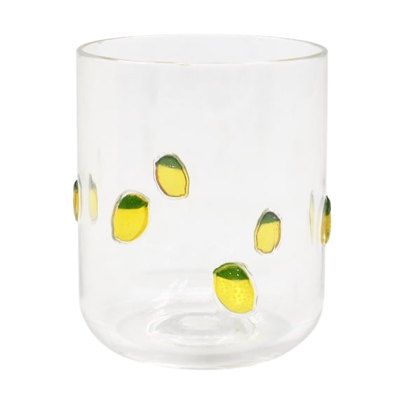 Verre à boisson lowball en plastique Mainstays à motif citron, léger et réutilisable, 1 pièce