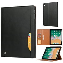 Dteck Case for iPad 10th Generation 10.9 inch 2022,Luxury Leather Card Pocket Smart Cover with Sleep / Wake Flip Kickstad Rubber Case Built-in Pencil Holder,Black