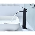 thumbnail image 4 of Single handle single hole waterfall spout bathroom vessel sink faucet with deck plate, 4 of 8