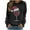 Black, variant on Christmas Sweatshirt for Women Crewneck Christmas Long Sleeve Shirt Holiday Party Pullover Tops