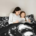 thumbnail image 5 of Castle Fairy Boys Girls Abstract Animal Spider Bedding Comforter Set 2pcs,Gothic Skull Twin Comforter Sets Microfiber,Floral Flowers Mushroom Breathable Bedding Set,Luxury Bedroom Decor,Reversible, 5 of 8