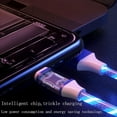thumbnail image 2 of LED Light Up USB C Charging Cable, USB C to USB C Charger Cable, 3A Type C Fast Charging Cable, Compatible with i-Phone 15 Charger/ 15Pro/ 15Plus/ 15Pro Max (3.3 ft, Blue), 2 of 7