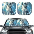 thumbnail image 2 of Gukieu Cloud Sunshine Puppy Print Car Windshield Sun Visor, Foldable Anti-UV Car Sun Visor Suitable for Vans, Trucks Car Accessories-Small, 2 of 6