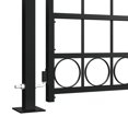 thumbnail image 2 of vidaXL Fence Gate with Arched Top and 2 Posts 105x204 cm Black, 2 of 4
