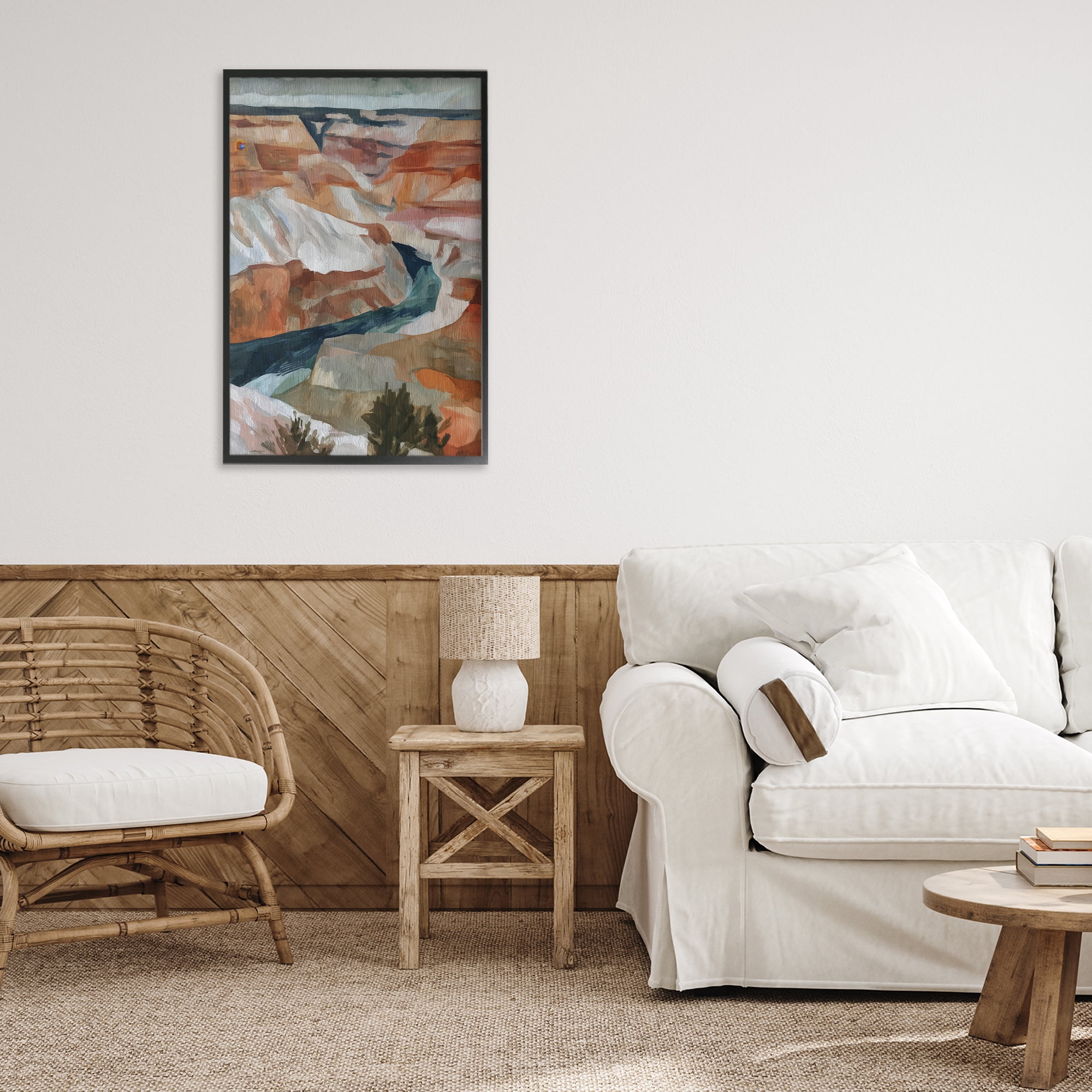 Stupell Industries Canyon Rim Textures Impression Black Framed Giclee Art, design by Chromatic Storm Studio