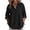 03# Black, variant on Plus Size Women's Corduroy Tops Long Sleeve Collared Button up Blouse Loose Fit Casual Winter Shirt with Pockets S-2XL