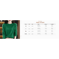 thumbnail image 3 of lcziwo Womens Merino Wool Sweaters Long Sleeve Warm Crewneck Solid Color Knitted Sweater Fall Winter Soft Causal Undershirts Green,XL, 3 of 7