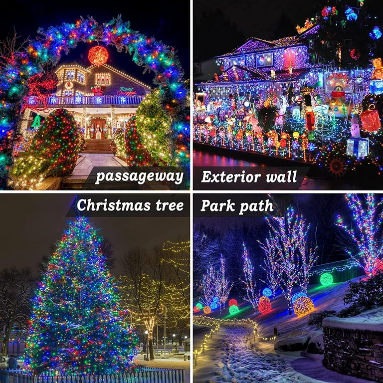 Kno Outdoor Christmas Lights 403Ft 1000 Led String Lights 8 Modes & Ti —  CHIMIYA