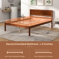 thumbnail image 3 of Infans Full Size Wooden Platform Bed Frame with Headboard Mattress Foundation Walnut, 3 of 7
