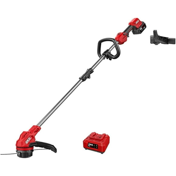 Skil Lt4818-10 Noyau Pwr 40 Tondeuse à Fil Sans Balais 40v de 14 Pouces Comprend une Batterie de 2,5 Ah et un Chargeur de Secours Pwr Automatique