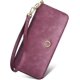 thumbnail image 1 of Bolsa de herramientas Carteras de mano de piel de vaca para mujer Carteras plegables Carteras grandes con cremallera, Funda de teléfono de piel de vaca para mujer con tarjetero (púrpura), 1 of 2