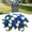Blue, variant on LKZQHMC Cemetery Headstone Flower Saddle,Artificial Cemetery Flower Saddles for Graves,Artificial Rose Cemetery Memorial Flowers for Outdoor tombstone Headstone Decorations,Blue