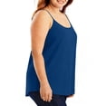thumbnail image 5 of Women's Cotton Plus Size Adjustable Spaghetti Strap Camisoles Scoop Neck Soft Casual Year-Round Undershirts (1X-5X), #03 Blue 5XL, 5 of 6