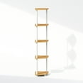 thumbnail image 5 of Furinno Turn-N-Tube 5 Tier Multipurpose Corner Display Rack Shelving Unit, Beech/White, 5 of 6