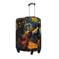 thumbnail image 1 of Fotbe Starry Night Cat Guitarist Funda Protectora para Equipaje, Antirrayones y Resistente a la Suciedad, Compatible con Maletas de 18 a 32 Pulgadas-Medium, 1 of 7