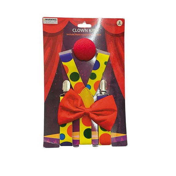 Morris Costumes Adult General Sizing Clown Accessory Kit Halloween Costume Accessories 3pc - Yellow Medium