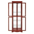 thumbnail image 5 of Tcbosik Glass Display Cabinet with Doors and Shelves, Lighted Curio Cabinet, Wine Showcase for Living Room, Cherry, 5 of 10