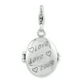 thumbnail image 1 of Sterling Silver Amore La Vita Polished 3-D Enameled LOVE Heart Compact Charm Pendant with Fancy Lobster Clasp, 1 of 1