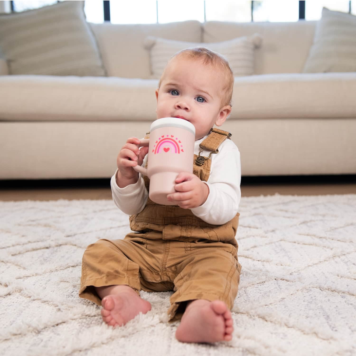 Infantino My 1st Tumbler Valentine's Edition – Adorable Miniature Tumbler with Leak-Resistant Straw and Toddler-Friendly Handle, Encourages Hydration, Easy to Clean, 9 fl. oz