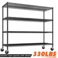 thumbnail image 3 of REIBII 60"W x 24"D x 65.3"H Wire Shelving 4 Shelf Storage Shelves with Wheels,2400lbs Total Capacity, 3 of 10