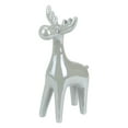 thumbnail image 3 of Northlight Shiny Ceramic Reindeer Christmas Figure - 7" - Grey, 3 of 4