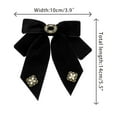 thumbnail image 2 of DARING DIVA Women's Velvet Alloy Rhinestone Pre-Tied Bow Tie Black, 2 of 6