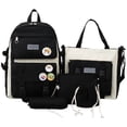 thumbnail image 2 of Mochila escolar para niños de preescolar a secundaria | Mochila de lona de gran capacidad, bolso bandolera, estuche para lápices | Bolsa ligera y duradera con cremallera para viajes escolares y, 2 of 5