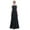 Black, variant on iiniim Women's Floral Lace Appliques Chiffon Wedding Bridesmaid Long Dress Prom Evening Gowns