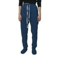 thumbnail image 3 of FUNUONY Clearance sale!!Adult Footed Sweatpants with Sherpa Fleece Lined Feet Soft and Warm Footing Loose Pajamas Pants Womens Classic Pants High Waisted Pan Loose Casual Trousers Blue XXL, 3 of 9